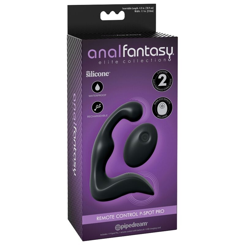 Telecomando per P-Spot Pro della collezione ANAL FANTASY ELITE, dispositivo di controllo anale con design elegante e intuitive funzioni.