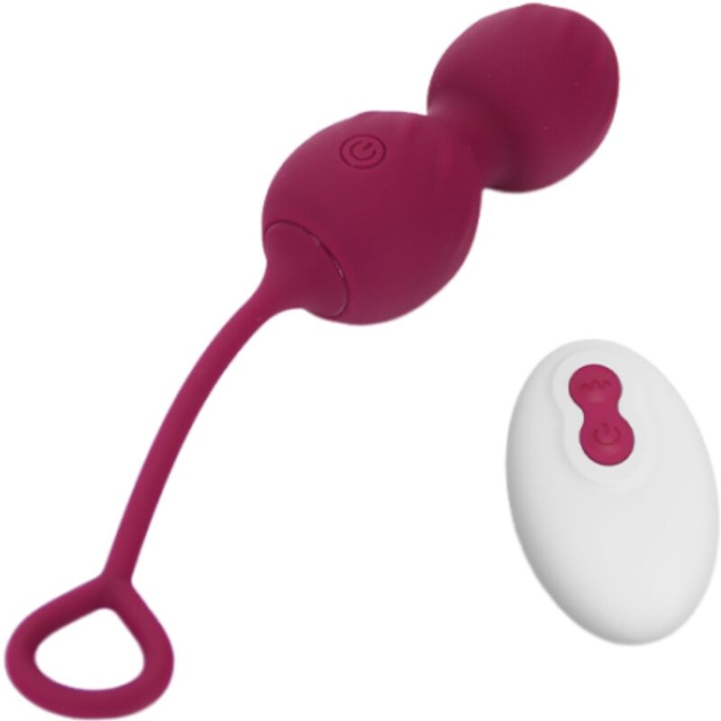 Manubrio vaginale ARMONY BLOSSOMS con telecomando, 10 vibrazioni, colore rosso scuro, vibratore per piacere intimo.