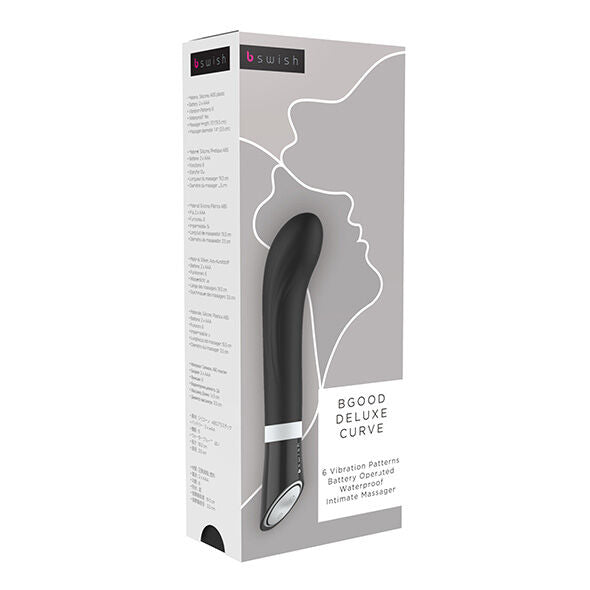 Sesso anal B Swish Buona Curva Deluxe Nera, sex toy in silicone con design ergonomico e superficie liscia.