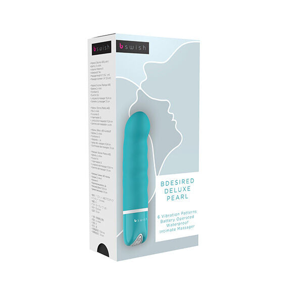 Vibratore B SWISH BDesired Deluxe con perla giada, design elegante e texture liscia, ideale per stimolazione personale.