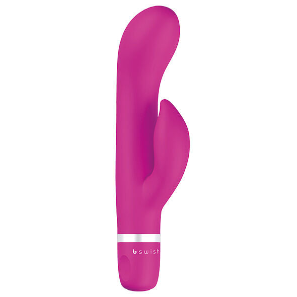 Vibratore B SWISH B Wild Classic Marine Rabbit Cerise con dettagli rosa e forma ergonomica, visibile nell'immagine.