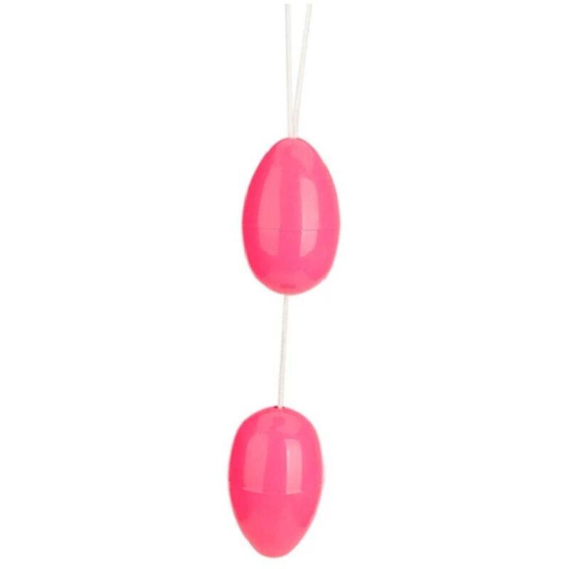 Sfere anal gemelle rosa BAILE ANAL, sfere di gel morbido con superficie liscia e design ergonomico.