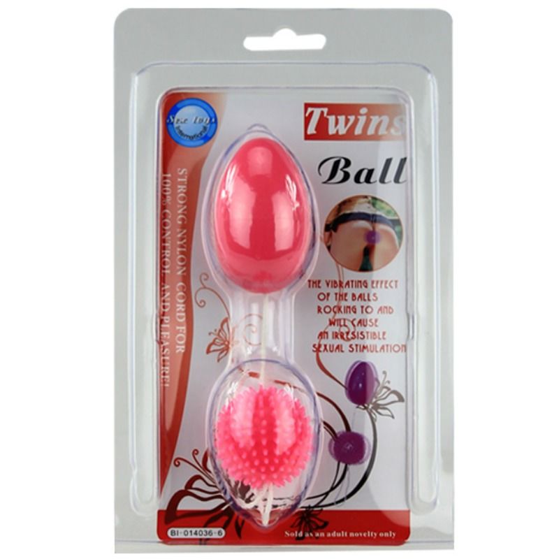 Sfere analica BAILE Twins Balls SFERE ANAL COMBINATE, design sicuro e confortevole, con superficie liscia e resistente.