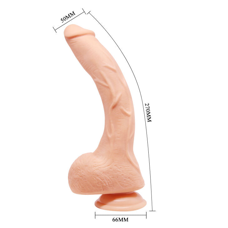 Dildo BAILE Beautiful Jack di 26 cm, silicone realistico con dettagli anatomici, prodotto da BAILE DILDOS.