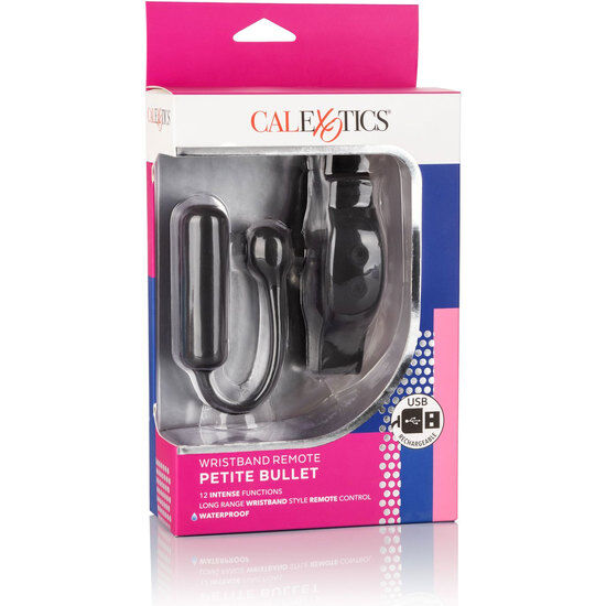 Braccialetto CALEXOTICS Remote Petite Bullet, accessorio di gioielleria elegante e compatto, con design raffinato in metallo lucido.