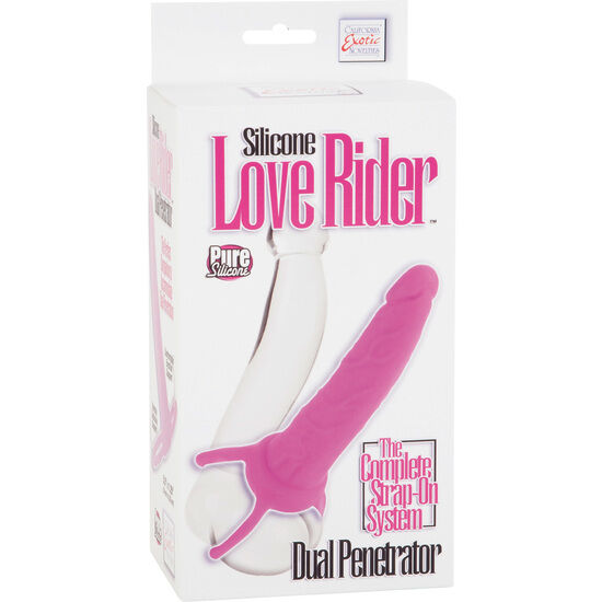 Penetrotore doppio rosa CALEXOTICS con design ergonomico e texture dettagliata, ideale per stimolazione e piacere.