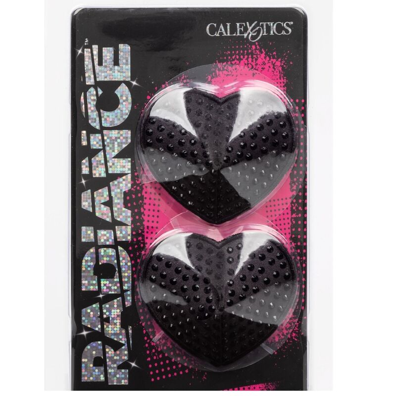 Capezzoli protettivi CALEXOTICS Radiance con gioiello a forma di cuore, accessorio di lingerie elegante e decorativo.