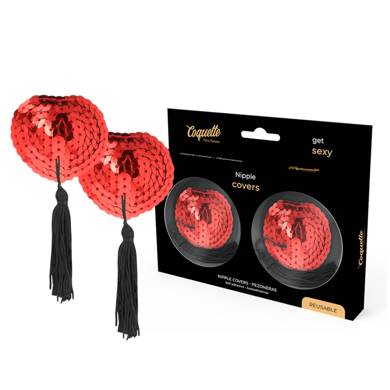 Copri capezzolo rosso Coquette Chic Desire, accessori moda femminili con dettagli eleganti e sensuali.