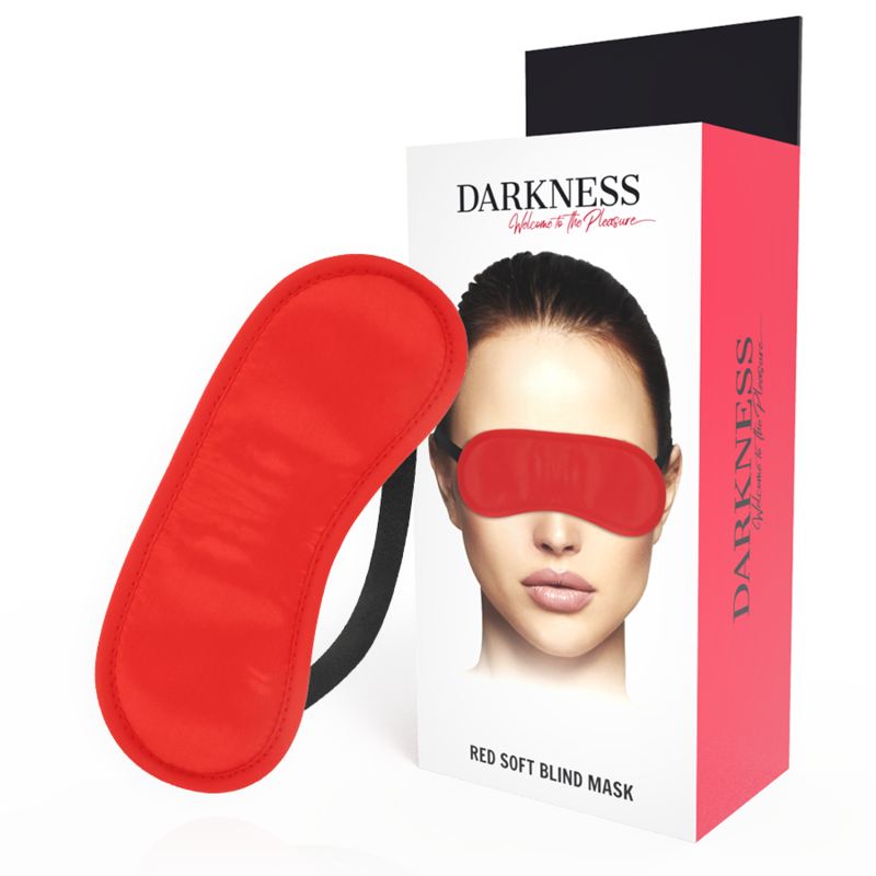 Maschera rossa liscia Darkness Bondage, copertura liscia e aderente per giochi di ruolo e bondage