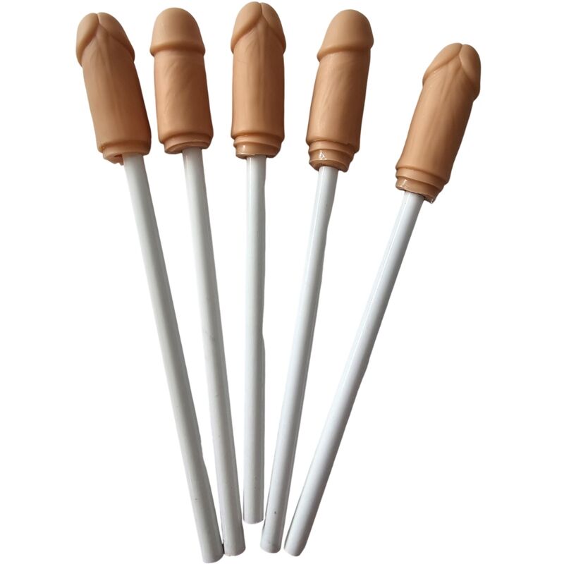 Matite con punta del pene naturale di Diablo Picante, set di 5 oggetti con dettagli realistici per uso personale.