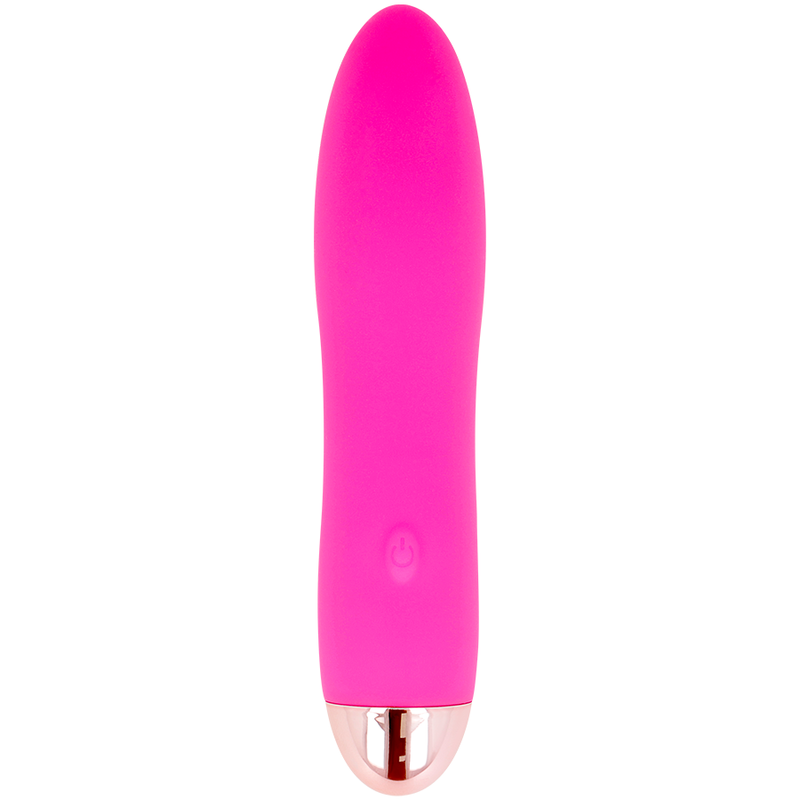 Vibratore ricaricabile Dolce Vita rosa con quattro modalità e sette velocità, design ergonomico e dettagli eleganti.