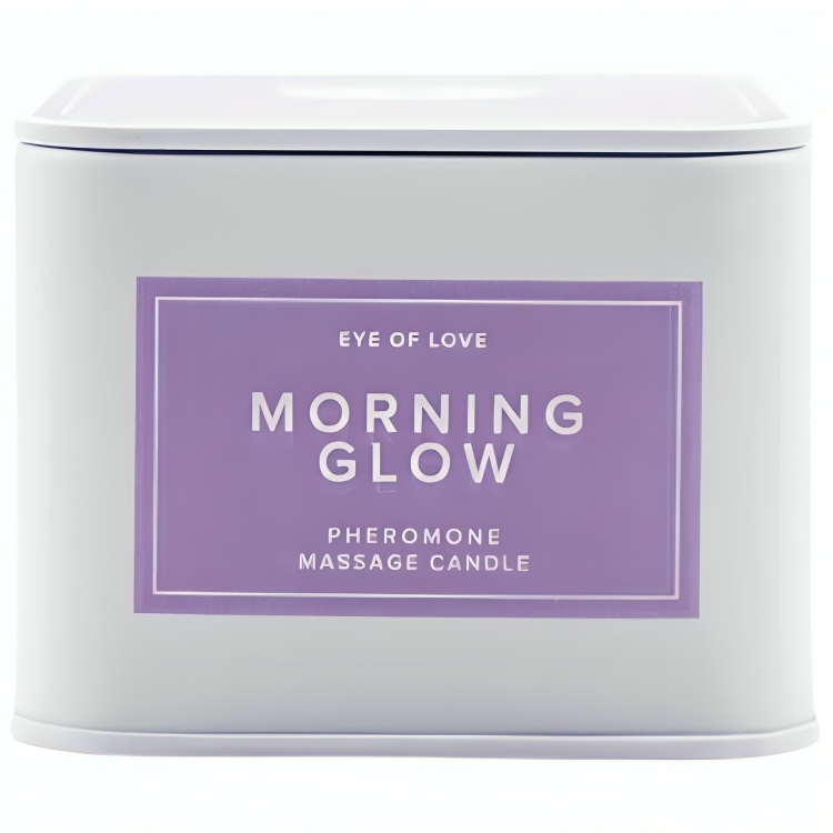Candela da massaggio Morning Glow di Eye of Love, 150 ml, con design elegante e profumo delicato per momenti di relax.