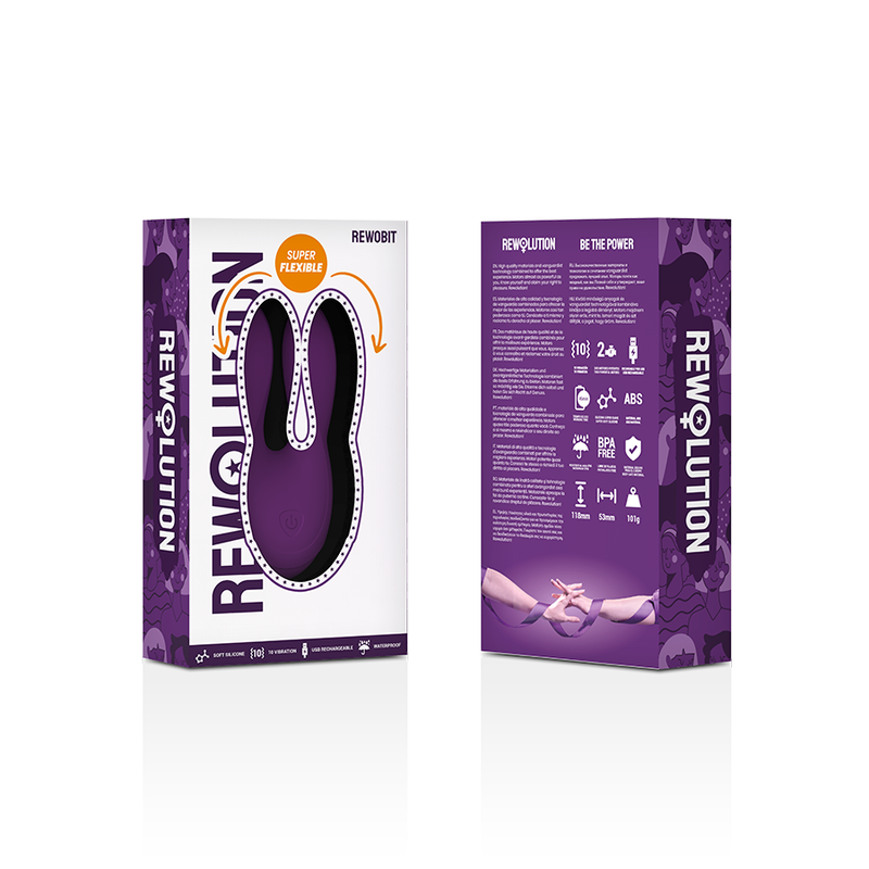 Stimolatore Rewobit flessibile di REWOLUTION, con superficie liscia e design ergonomico, visibile in questa immagine.