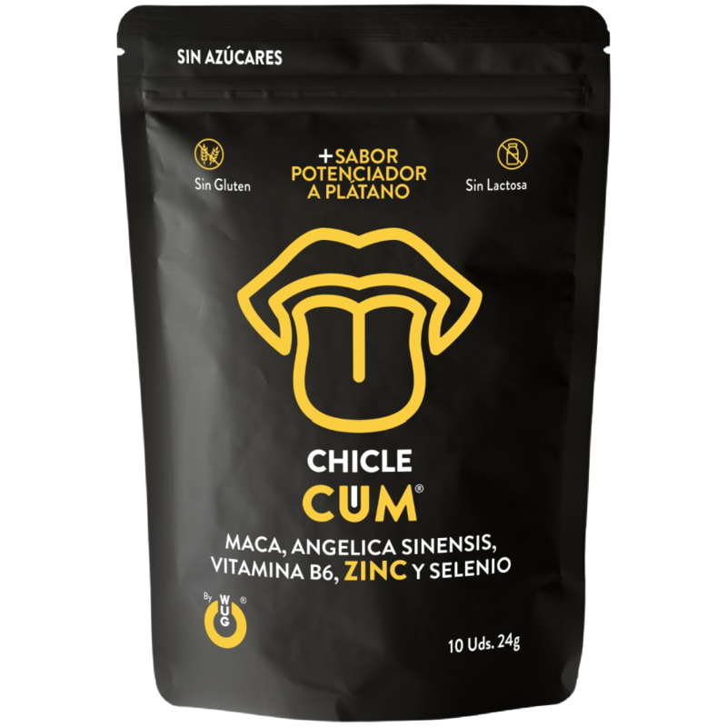 Gomme WUG SEX SENSE per aumentare l'eiaculazione e il seme, gusto banana, confezione da 10 unità, prodotto per il benessere sessuale