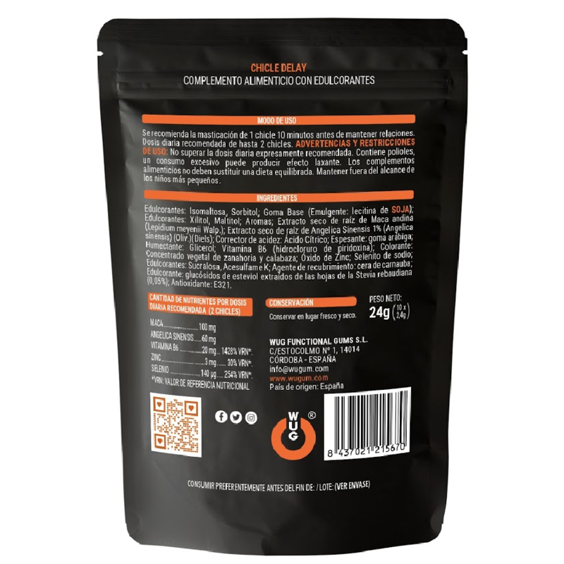 Delayer WUG SEX SENSE, 10 unità, crema per ritardare l'eiaculazione, confezione con tubi di crema.