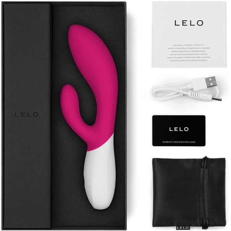 Vibratore LELO INA WAVE 2 Luxury con movimento cerise, design elegante e dettagli raffinati, immagine del prodotto.