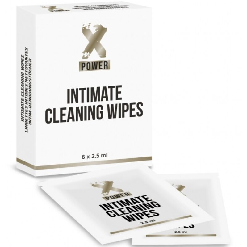 Salviette pulizia intima XPOWER, confezione da 6 unità, morbide e delicati per l'igiene quotidiana.