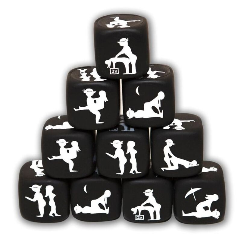 Dadi della postura nero di Diablo Picante, gioco da tavolo con dadi per migliorare la consapevolezza corporea.