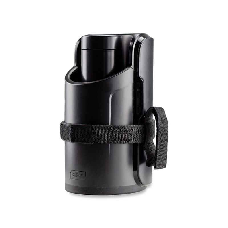 Cinturino da mano Keon di KIIROO, cinturino da polso in materiale nero con dettagli tecnici visibili.