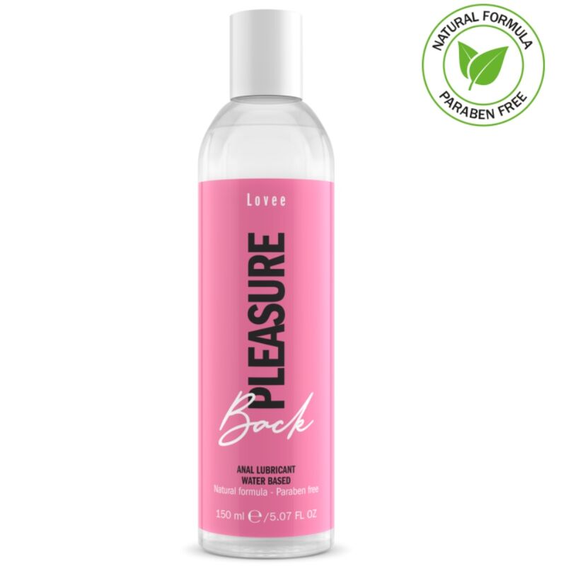 Lubrificante anale INTIMATELINE BOYGLIDE LOVEE BACK PLEASURE, bottiglia da 150 ml, con etichetta colorata e dettagli del prodotto