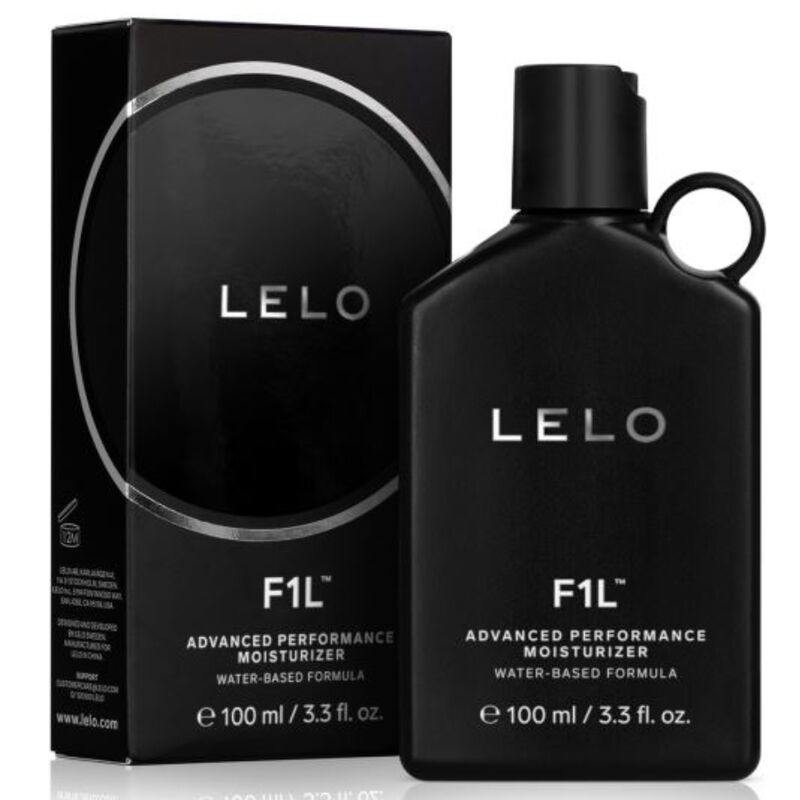 Lubrificante idratante avanzato LELO F1L in bottiglia da 100 ml, gel trasparente e morbido per uso intimo e comfort.