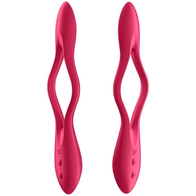 Vibratore elastico SATISFYER MULTI VIBRATORE ELASTIC JOY ROSSO con superficie morbida e design flessibile, in colore rosso.