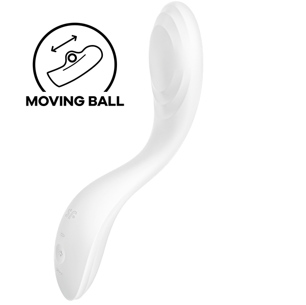Vibratore SATISFYER Rolling Pleasure G-Spot verde, design ergonomico e stimolante, ideale per piacere e relax.