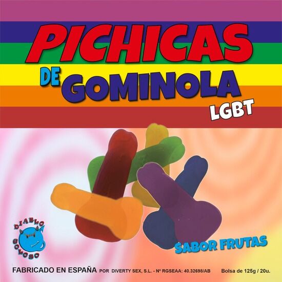 Penna di gomma PRIDE Frutti del pene LGBT, colorata e divertente, perfetta come gadget o accessorio per l'espressione di identità.