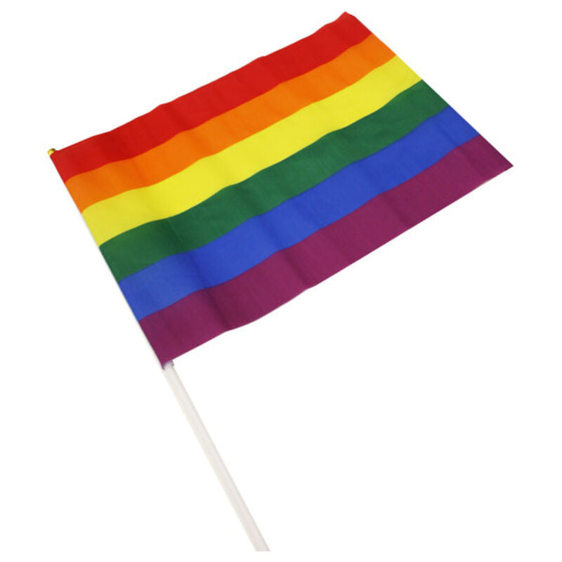 Penna PRIDE con bandiera LGBT colorata, penna a sfera con design arcobaleno, simbolo di inclusione e diversità.