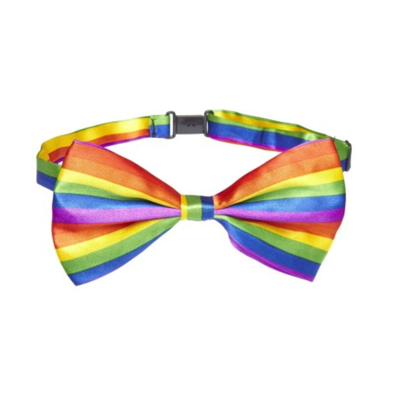 Papillon Pride con bandiera LGBT, accessorio colorato con dettagli vivaci, per mostrare supporto e orgoglio nella community LGBT.