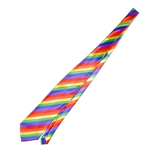 Cravatta PRIDE con bandiera LGBT, colorata e vivace, perfetta per mostrare supporto e solidarietà in modo elegante.