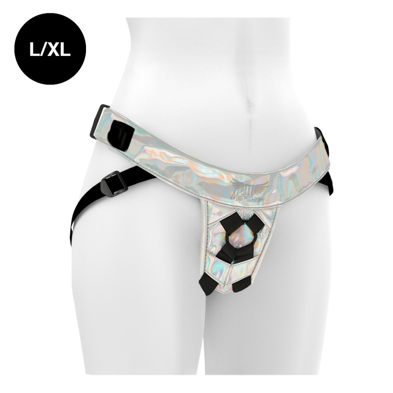 pettorina fantasy iridescente MYTHOLOGY FANTASY HARNESS, pettoina larga L/XL con finiture colorate e design fantasia brillante