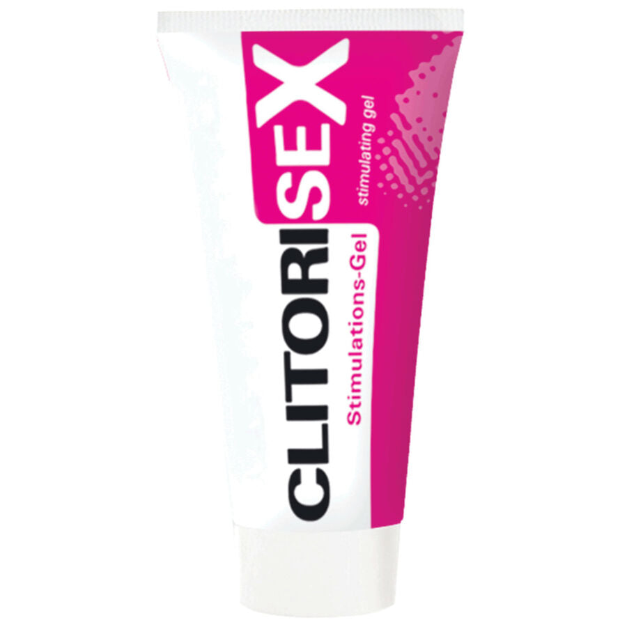 Gel stimolante ClitoriseX JOYDIVISION EROPHARM in confezione da 25 ml, con tubo di gel trasparente e etichetta sul packaging