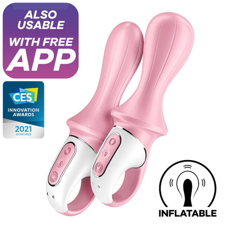 SATISFYER - INFLATABLE AIR PUMP BOOTY 5+ PINK ANAL VIBRATOR