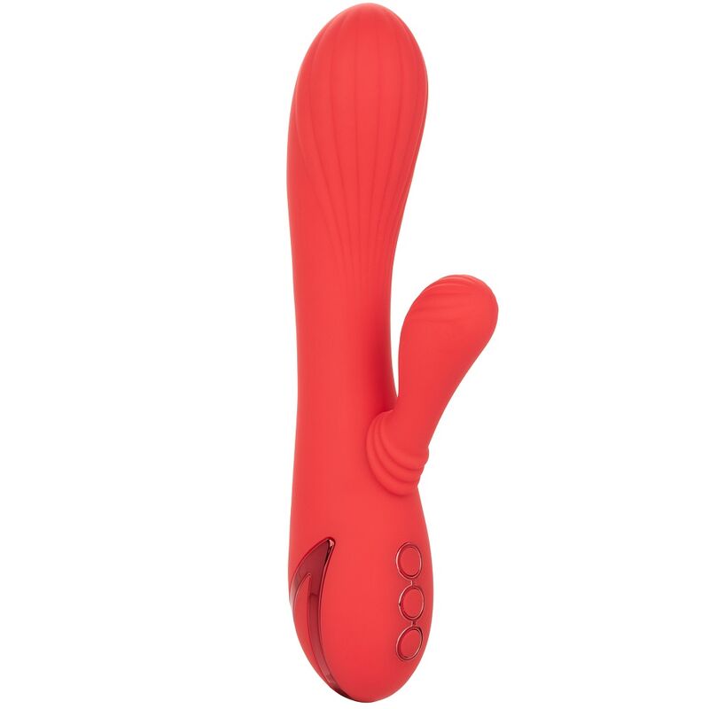 Calexotics Palisades Rosso Passione, giocattolo sessuale in silicone rosso con dettagli realistici e design ergonomico.