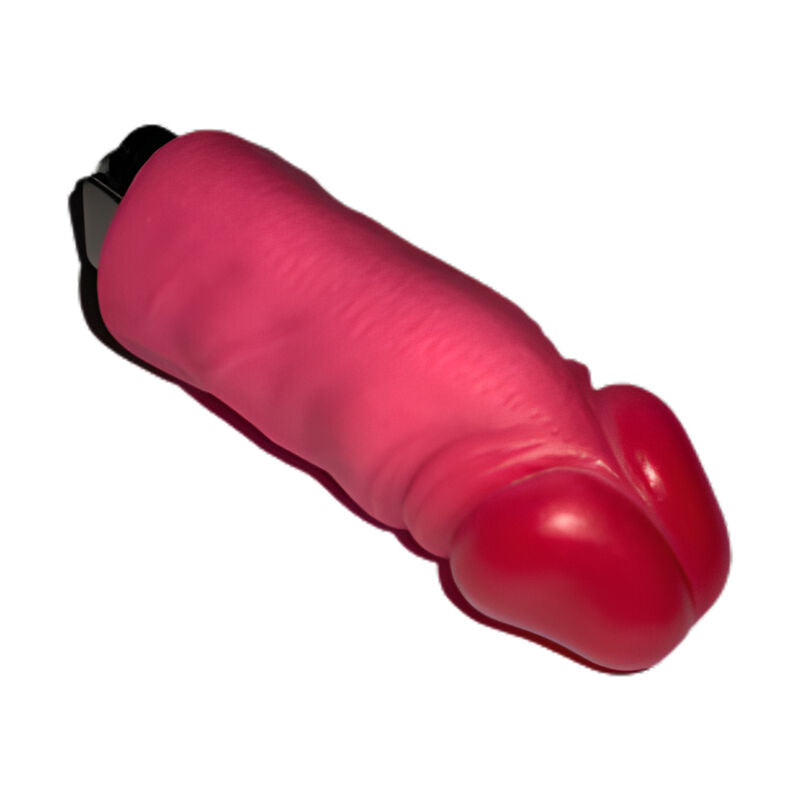 Accendino per pene fucsia Diablo Picante, design colorato e originale, con dettagli colorati vivaci e forma unica.