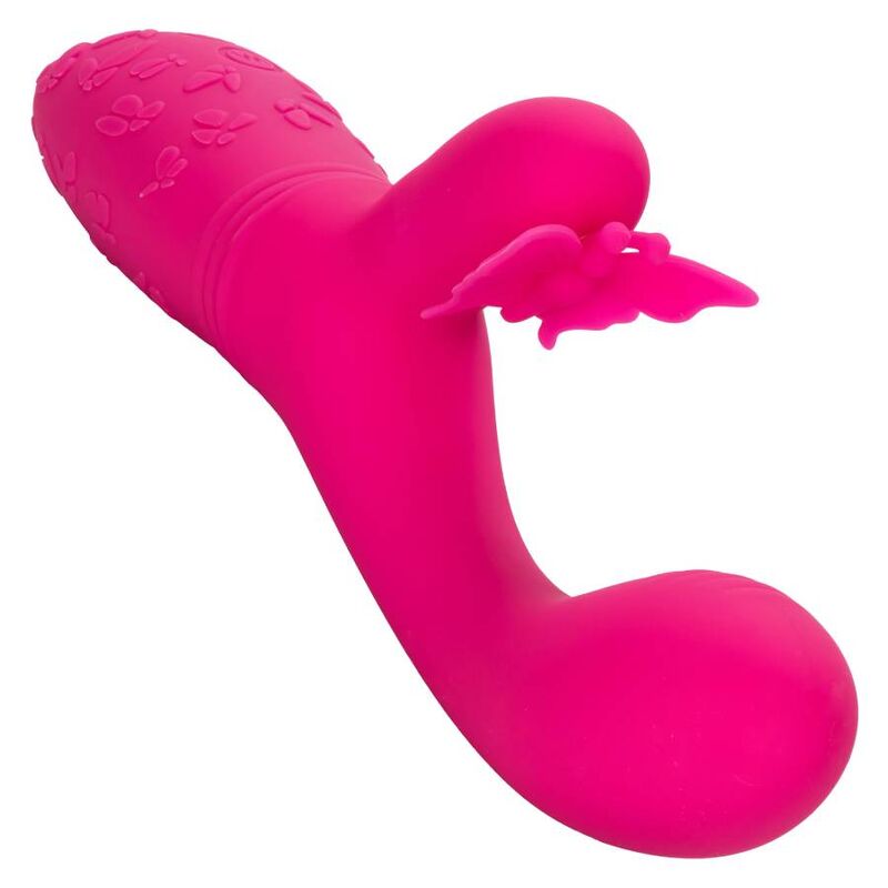 Calexotics Butterfly Kiss Flutter rosa, sex toy con design a farfalla e dettagli rosa, ideale per stimolazione sensuale.