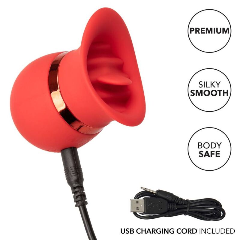 Calexotics French Bacio Dolce Parlatore, giocattolo sessuale con design elegante e dettagli realistici, visibile nell'immagine.