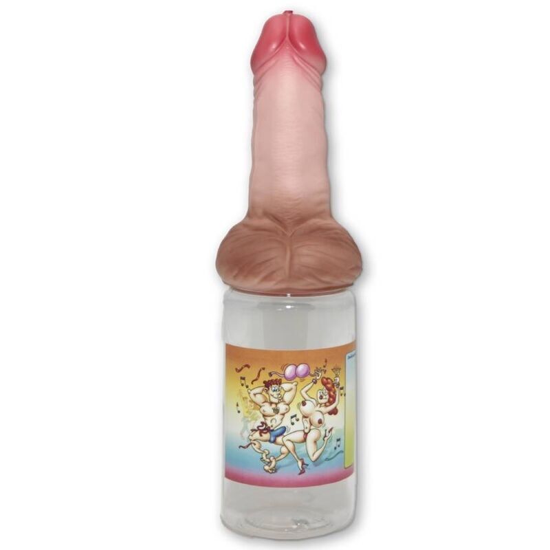 Bottiglia di carne di pene Diablo Picante da 360 ml, mostra l'etichetta con il logo e il contenuto della bottiglia.