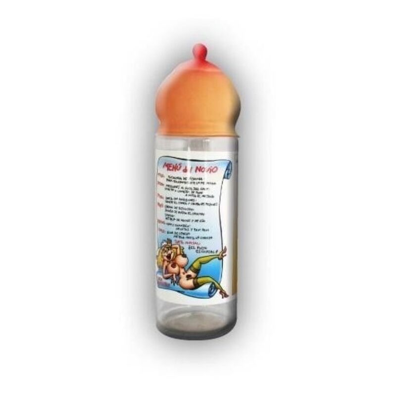 Bottiglia di salsa Diablo Picante Boob Menu Sposa Carne da 750 ml con etichetta colorata e dettaglio del prodotto.