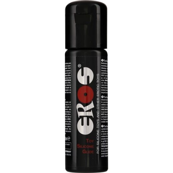 Lubrificante in silicone EROS Classic Line da 100 ml, ideale per giocattoli erotici, con bottiglia trasparente e tappo nero