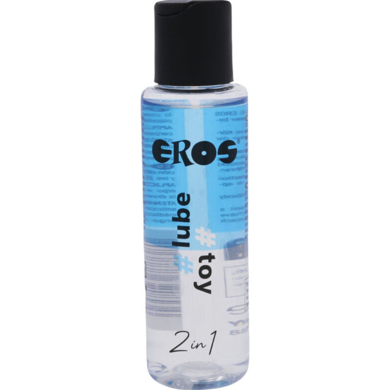 Lubrificante EROS LUBE GIOCATTOLO da 100 ml, flacone con etichetta, prodotto per uso intimo e piacere.