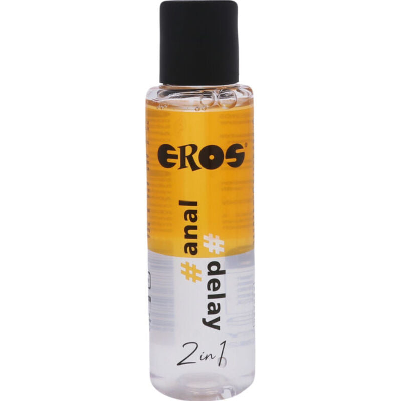 Lubrificante anal EROS LUBE DELAY da 100 ml, gel trasparente e viscoso per prolungare il piacere.