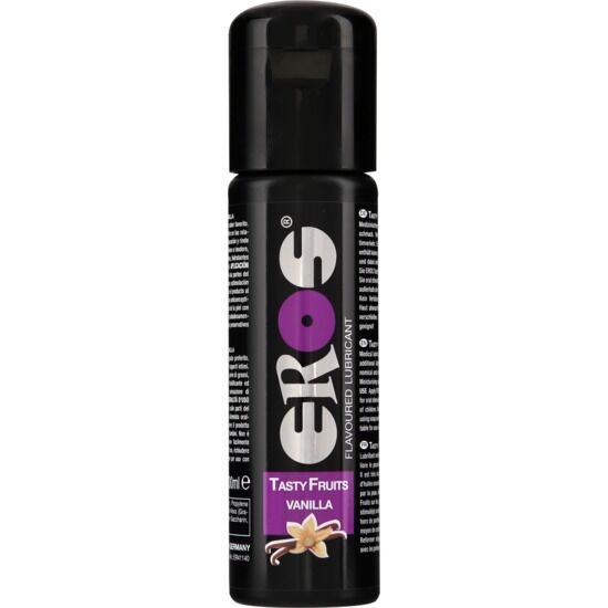 Lubrificante EROS Classic Line gusto frutta vaniglia, 100 ml, bottiglia con etichetta colorata e design elegante