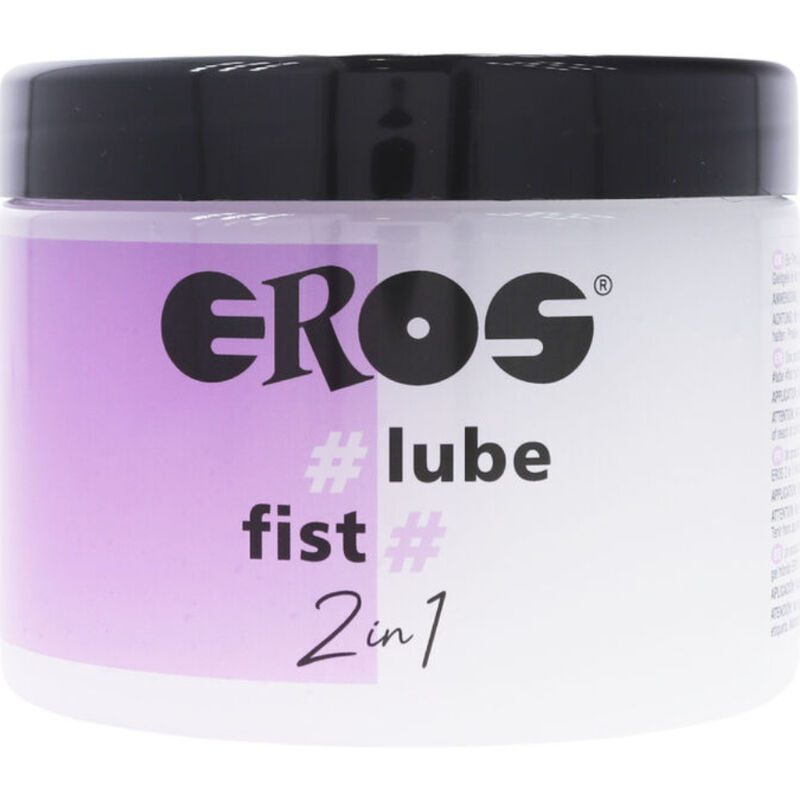 Gel lubrificante EROS Pugno in bottiglia da 500 ml, liquido trasparente e viscoso, ideale per giochi intimi e massaggi.