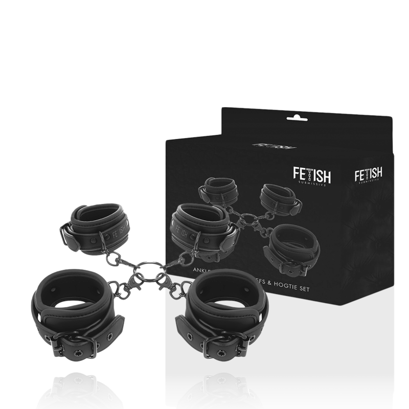 FETISH SUBMISSIVE - NOPRENE-LINED HAND AND ANKLE CUFF SET