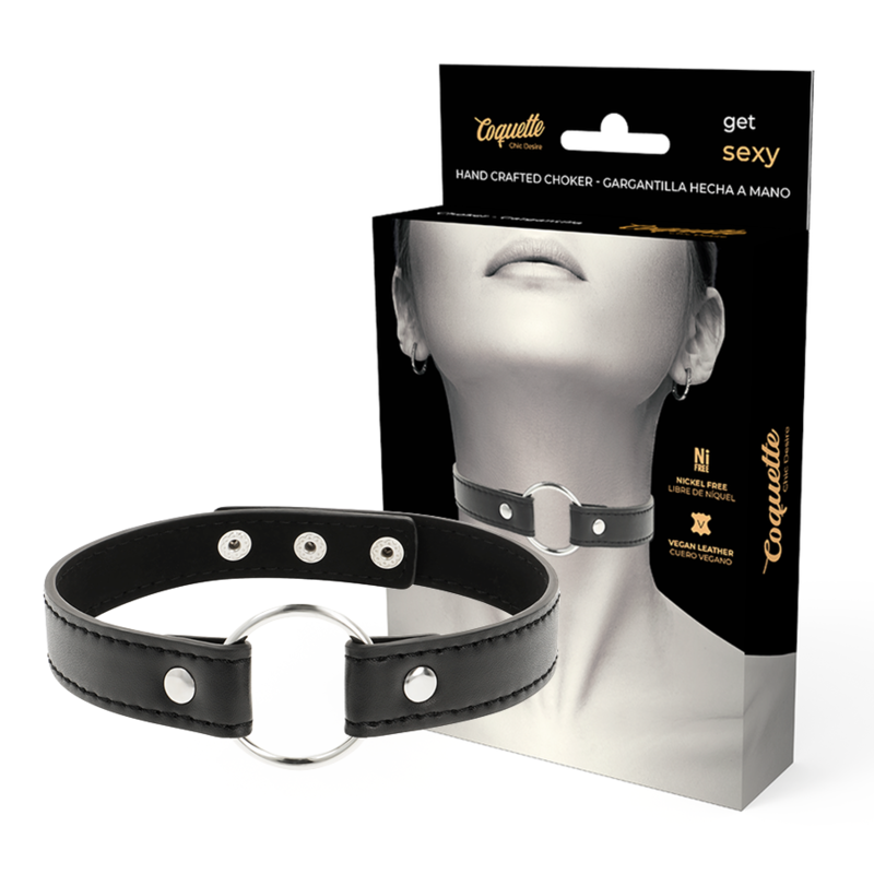 Collana in pelle vegana Chic Desire di Coquette Accessories, accessorio elegante per donna, con dettagli raffinati e stile moderno