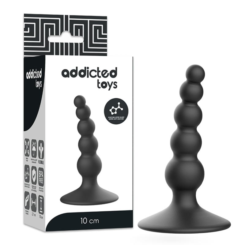 ADDICTED TOYS - 10 CM BLACK ANAL SEX PLUG
