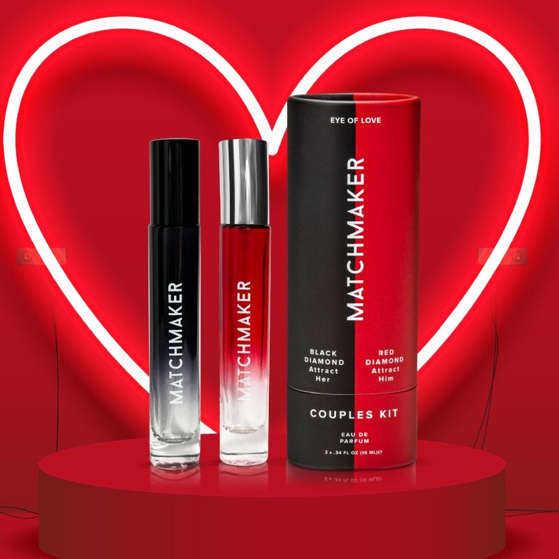 Set di due flaconi di profumo con pheromone Eye of Love Matchmaker per coppie, 20 ml, attrazione tra uomo e donna