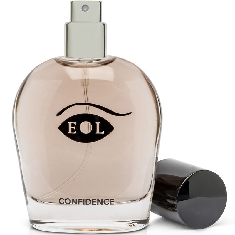 Profumo EOL Pheromone Deluxe di Eye of Love da 50 ml, bottiglia elegante con etichetta e design raffinato.